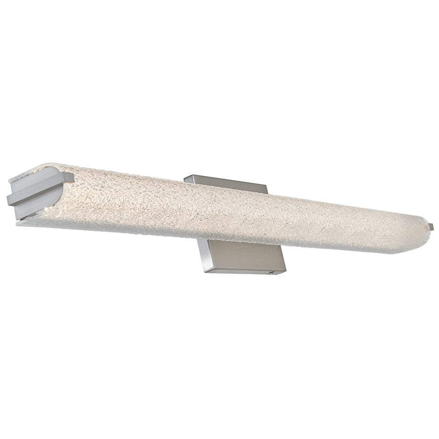 Abra Lighting Eco 1 Light 31" Oval Water Glass LED Vanity, Nickel