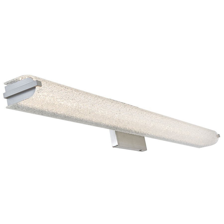 Abra Lighting Eco 1 Light 37" Oval Water Glass LED Vanity, Nickel