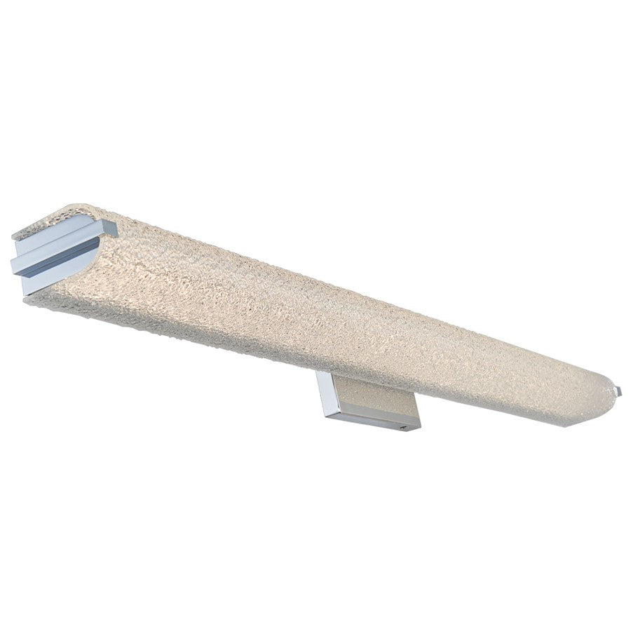 Abra Lighting Eco 1 Light 37" Oval Water Glass LED Vanity, Chrome