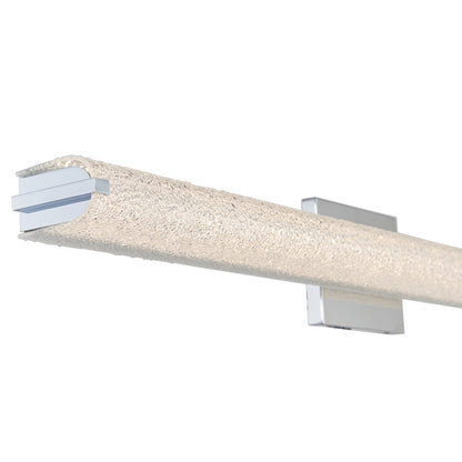 Abra Lighting Eco 1 Light 37" Oval Water Glass LED Vanity, Chrome