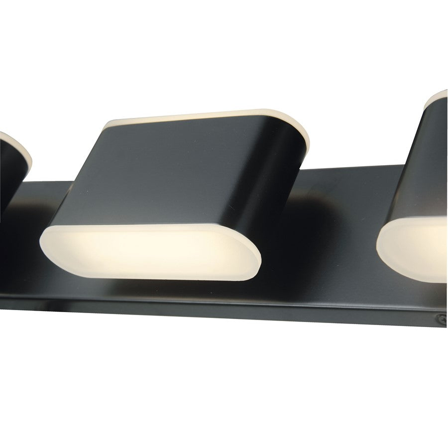 Abra Lighting Bianca 6 Light Metal Vanity Fixture, Black - 20046WV-BL-BIANCA