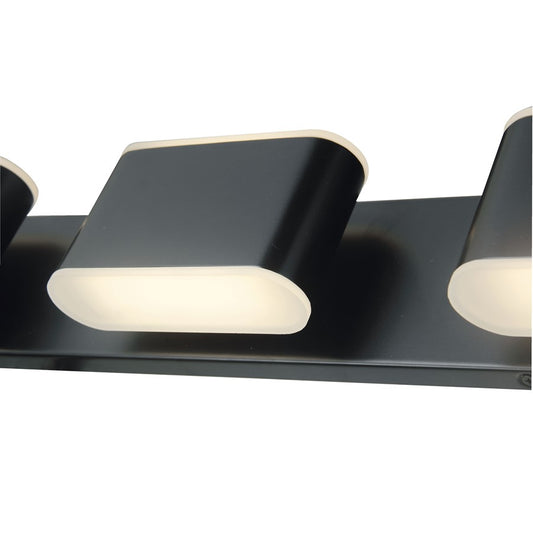 Abra Lighting Bianca 6 Light Metal Vanity Fixture, Black - 20046WV-BL-BIANCA