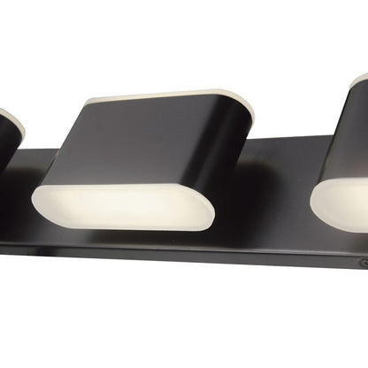 Abra Lighting Bianca 6 Light Metal Vanity Fixture, Black