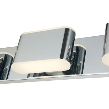 Abra Lighting Bianca 6 Light Metal Vanity Fixture, Chrome