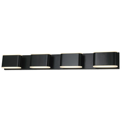 Abra Lighting Bianca 8 Light Metal Vanity Fixture, Black - 20047WV-BL-BIANCA