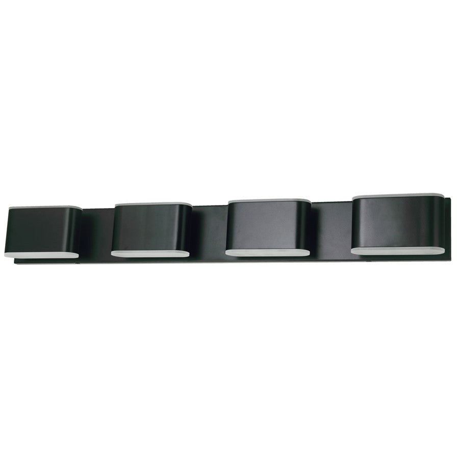 Abra Lighting Bianca 8 Light Metal Vanity Fixture, Black