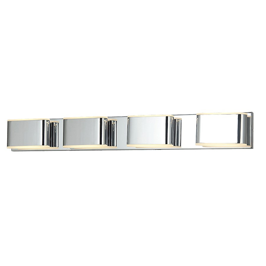 Abra Lighting Bianca 8 Light Metal Vanity Fixture, Chrome