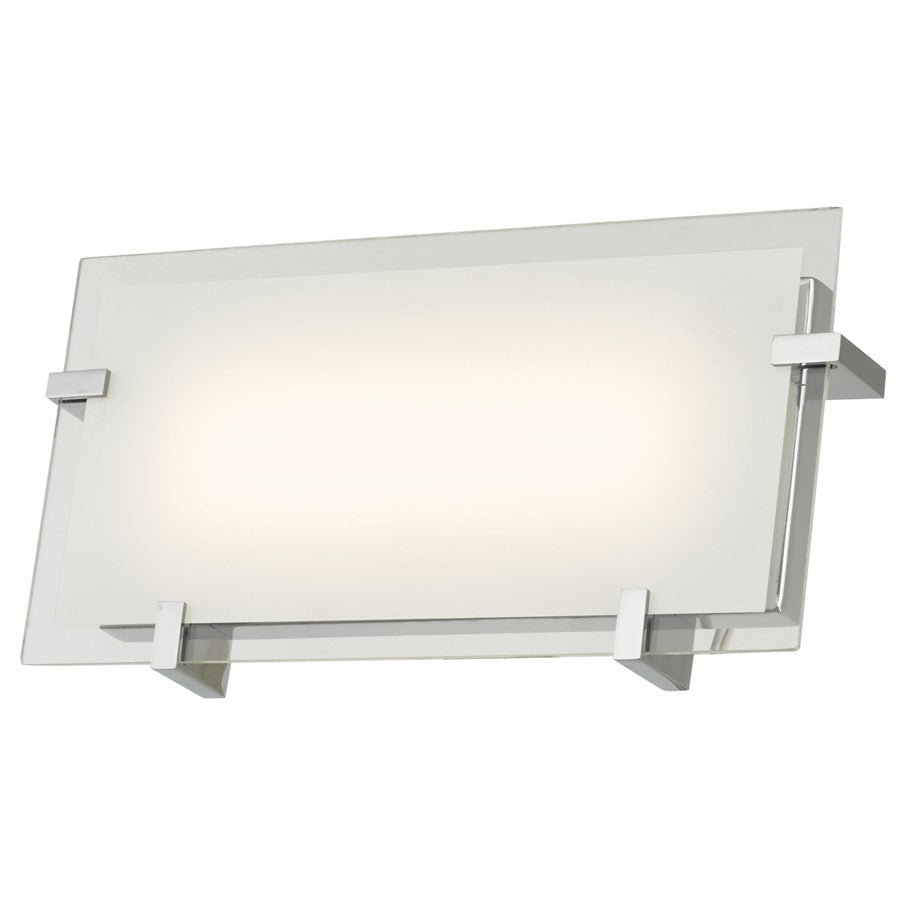 Abra Lighting Matrix 12" Frost Flat Panel Wall Light, Chrome - 20060WV-CH-MATRIX
