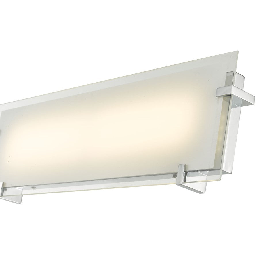 Abra Lighting Matrix 20" Frost Flat Panel Wall Light, Chrome