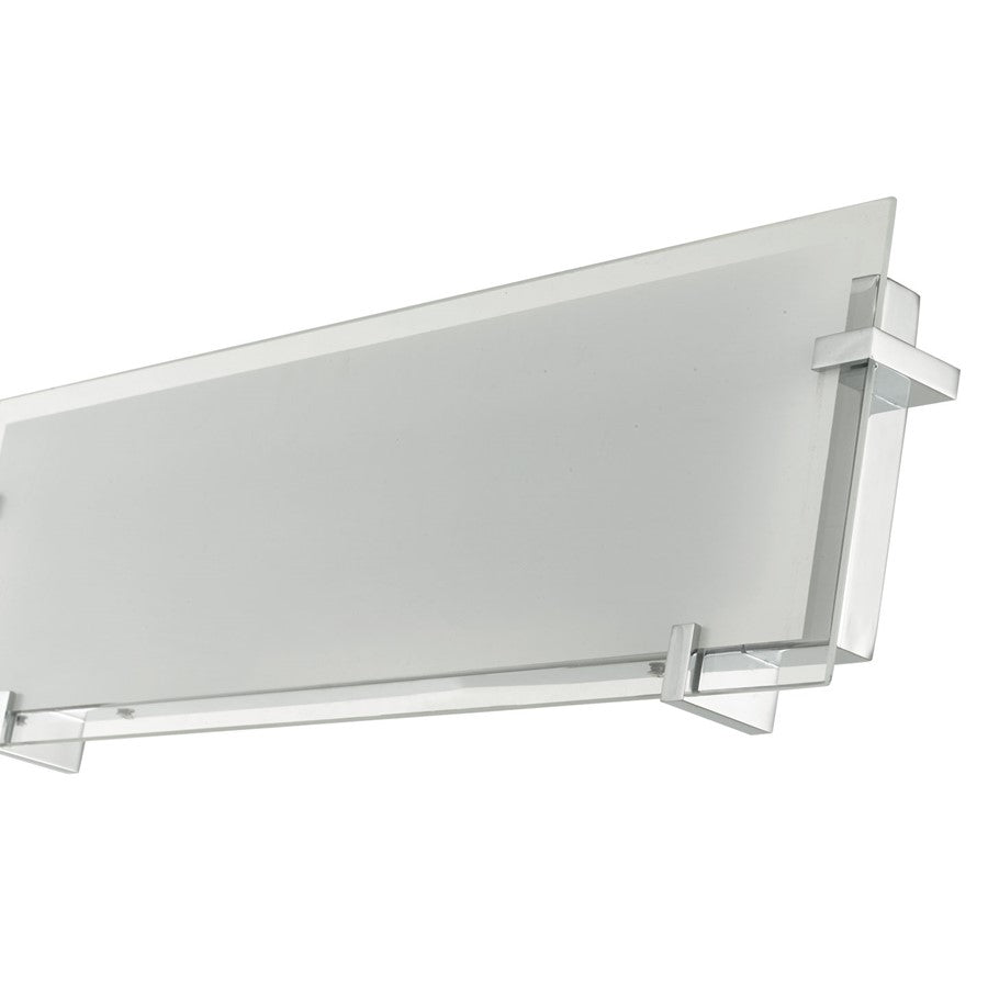 Abra Lighting Matrix 20" Frost Flat Panel Wall Light, Chrome