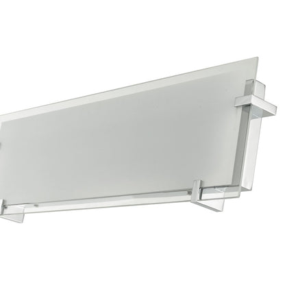 Abra Lighting Matrix 20" Frost Flat Panel Wall Light, Chrome
