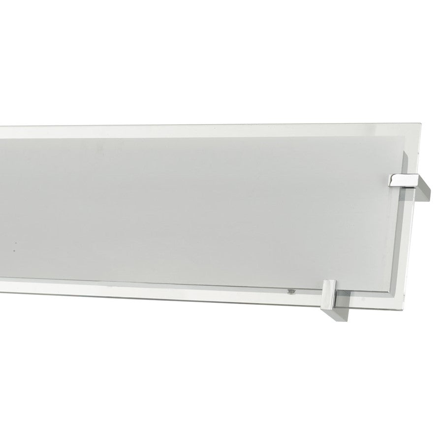 Abra Lighting Matrix 20" Frost Flat Panel Wall Light, Chrome