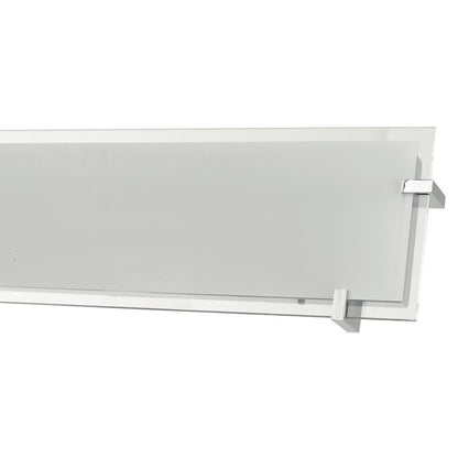 Abra Lighting Matrix 20" Frost Flat Panel Wall Light, Chrome
