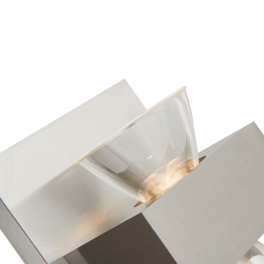 Abra Lighting Jet 2 Light Up/Down Vanity or Wall Fixture, Nickel