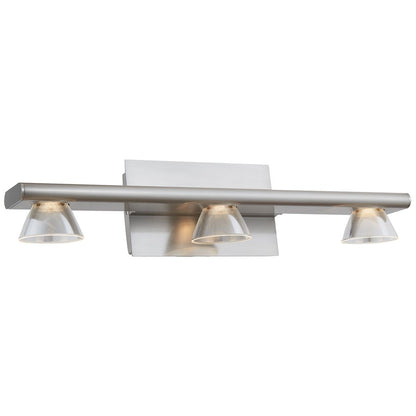 Abra Lighting Jet 3 Light Up or Down Vanity Wall Light, Nickel