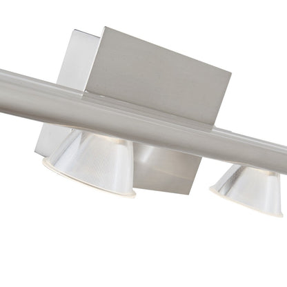 Abra Lighting Jet 4 Light Light Up or Down Vanity Wall Light, Nickel