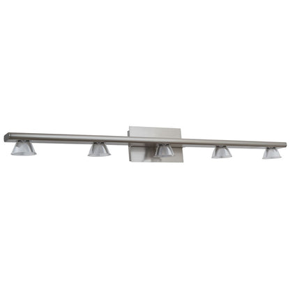 Abra Lighting Jet 5 Light Up or Down Vanity Wall Light, Nickel