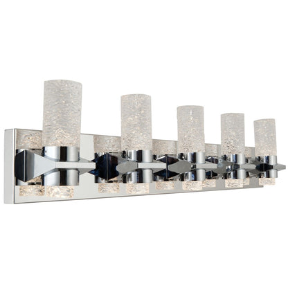 Abra Lighting Krypton 10 LightSolid Crystal Vanity, Chrome