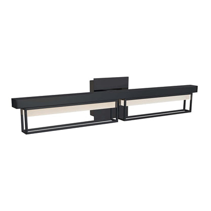 Abra Lighting Pane 2Lt (m) Framed Vanity/Frosted, Black - 20130WV-BL-PANE