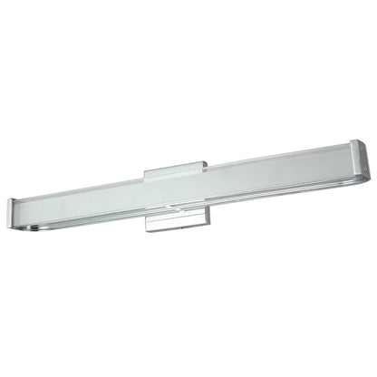 Abra Lighting Bend 1 Light (l) Curved Metal Vanity/Frosted, Chrome