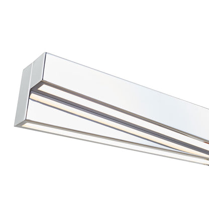 Abra Lighting HiLo 2 Light (l) Offset Linear Vanity, Chrome