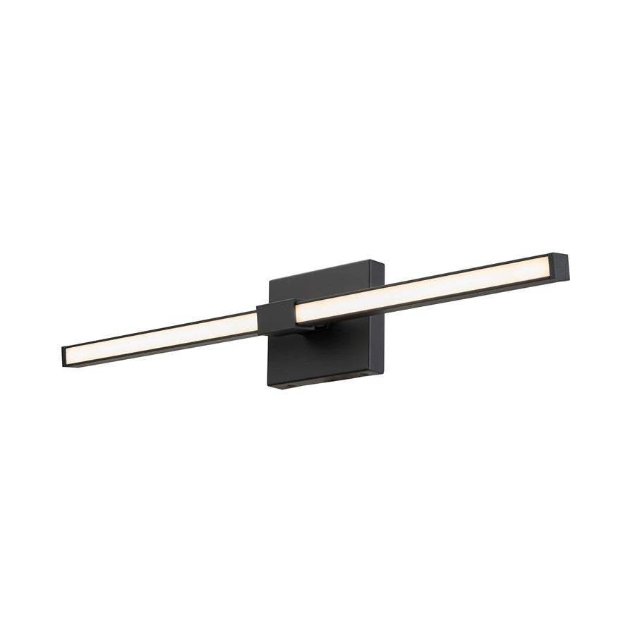 Abra Lighting Epee 1 Light 26" Pivoting Arm Vanity Bar, Black