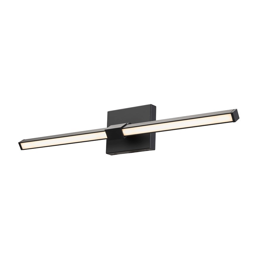 Abra Lighting Epee 1 Light 26" Pivoting Arm Vanity Bar, Black