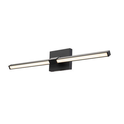 Abra Lighting Epee 1 Light 26" Pivoting Arm Vanity Bar, Black
