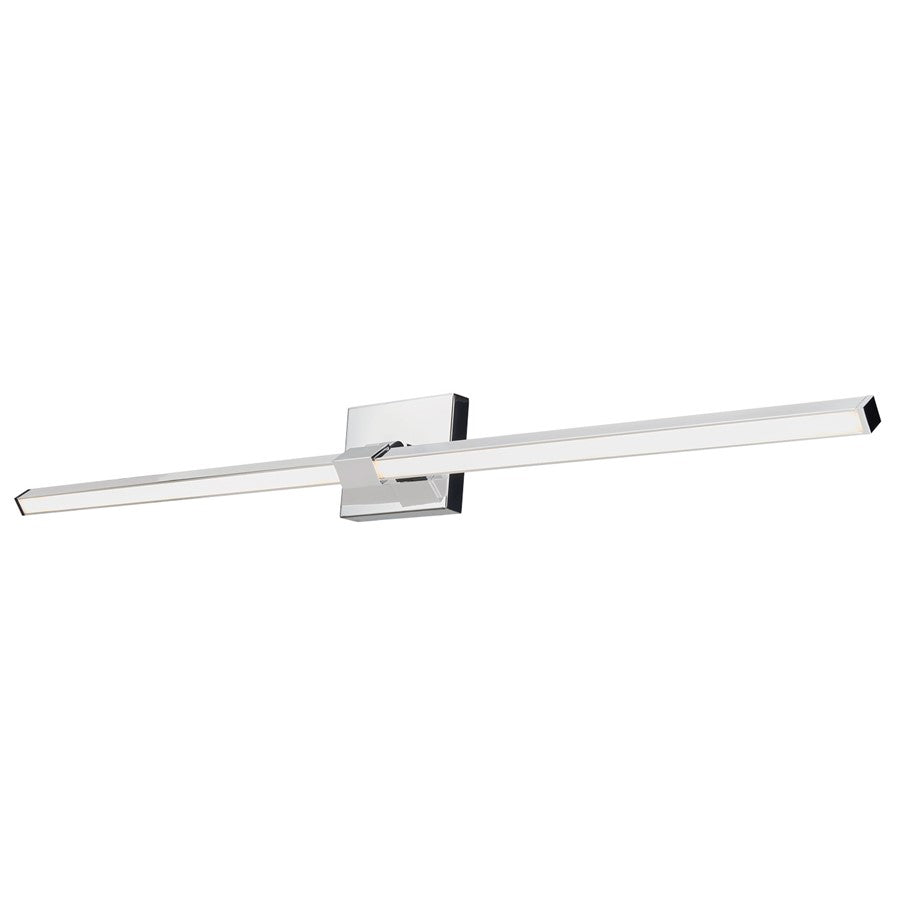 Abra Lighting Epee 1 Light 42" Pivoting Arm Vanity Bar, Chrome