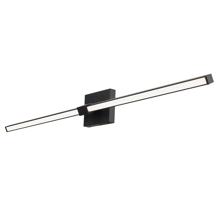 Abra Lighting Epee 2 Light 58" Pivoting Arm Vanity Bar, Black