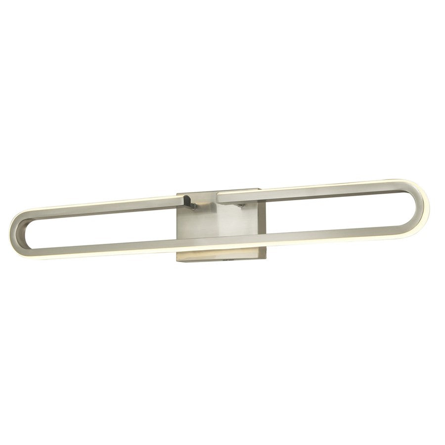 Abra Lighting Speedway 32" Split Oval LED Vanity, Nickel - 20144WV-BN-SPEEDWAY