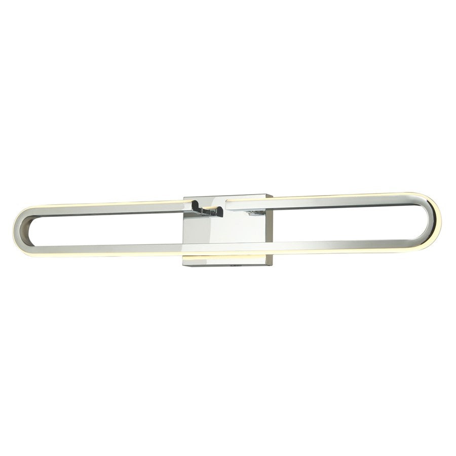 Abra Lighting Speedway 32" Split Oval LED Vanity, Chrome - 20144WV-CH-SPEEDWAY
