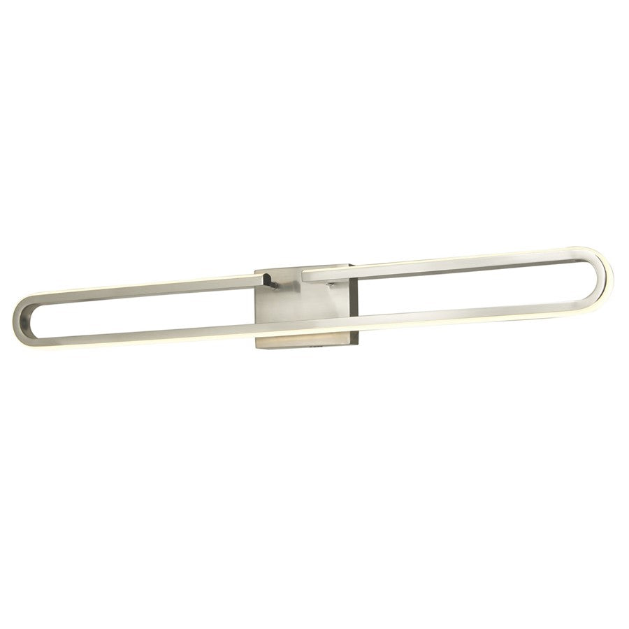 Abra Lighting Speedway 42" Split Oval LED Vanity, Nickel - 20145WV-BN-SPEEDWAY