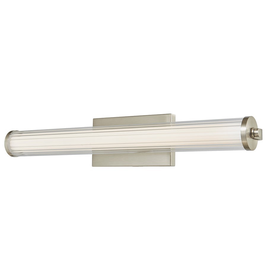 Abra Lighting Macie 1Lt 24" Fluted Clear Glass Vanity, Nickel - 20160WV-BN-MACIE