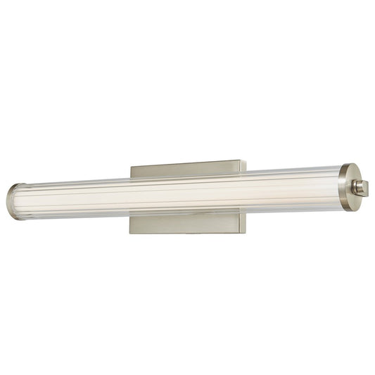 Abra Lighting Macie 1Lt 24" Fluted Clear Glass Vanity, Nickel - 20160WV-BN-MACIE