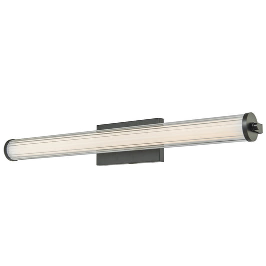 Abra Lighting Macie 1Lt 30" Fluted Clear Glass Vanity, Black - 20161WV-BL-MACIE