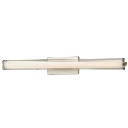 Abra Lighting Macie 1Lt 30" Fluted Clear Glass Vanity, Nickel - 20161WV-BN-MACIE