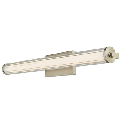 Abra Lighting Macie 1 Light 30" Fluted Clear Glass Vanity, Nickel