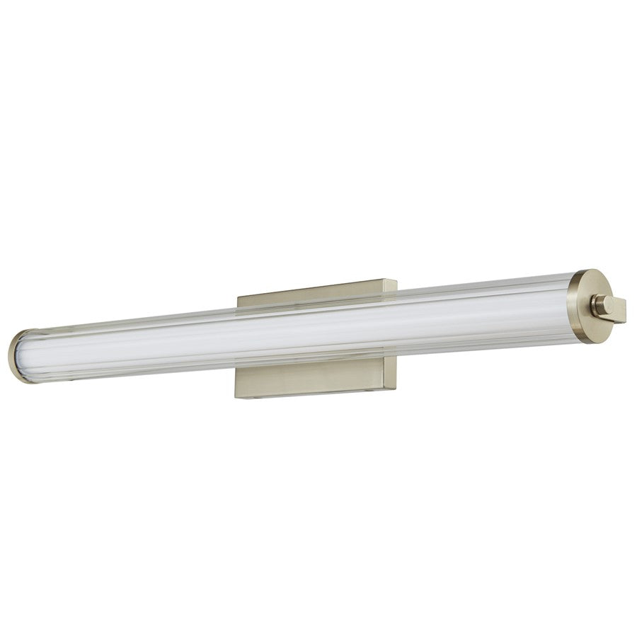 Abra Lighting Macie 1 Light 30" Fluted Clear Glass Vanity, Nickel