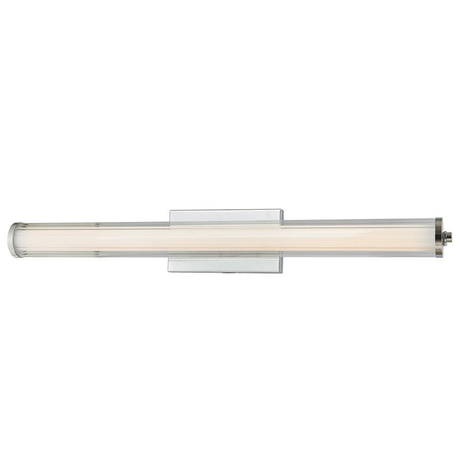 Abra Lighting Macie 1Lt 30" Fluted Clear Glass Vanity, Chrome - 20161WV-CH-MACIE