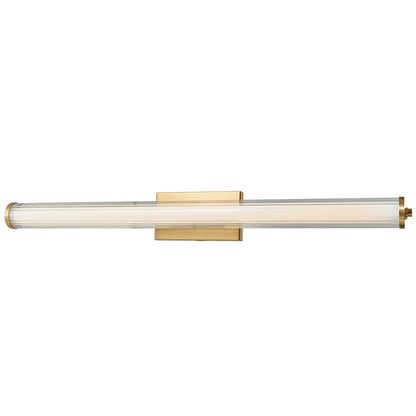 Abra Lighting Macie 1 Light 36" Fluted Clear Glass Vanity, Brass