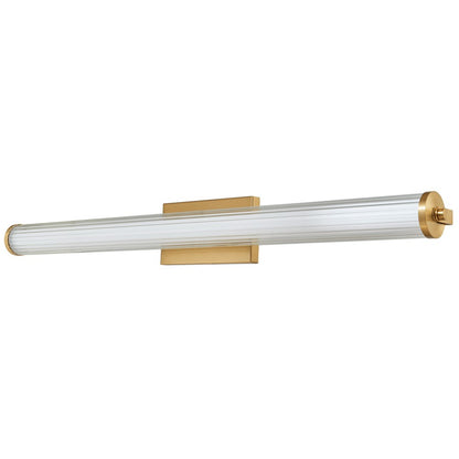 Abra Lighting Macie 1 Light 36" Fluted Clear Glass Vanity, Brass