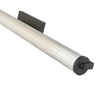 Abra Lighting Macie 1 Light 36" Fluted Clear Glass Vanity, Black