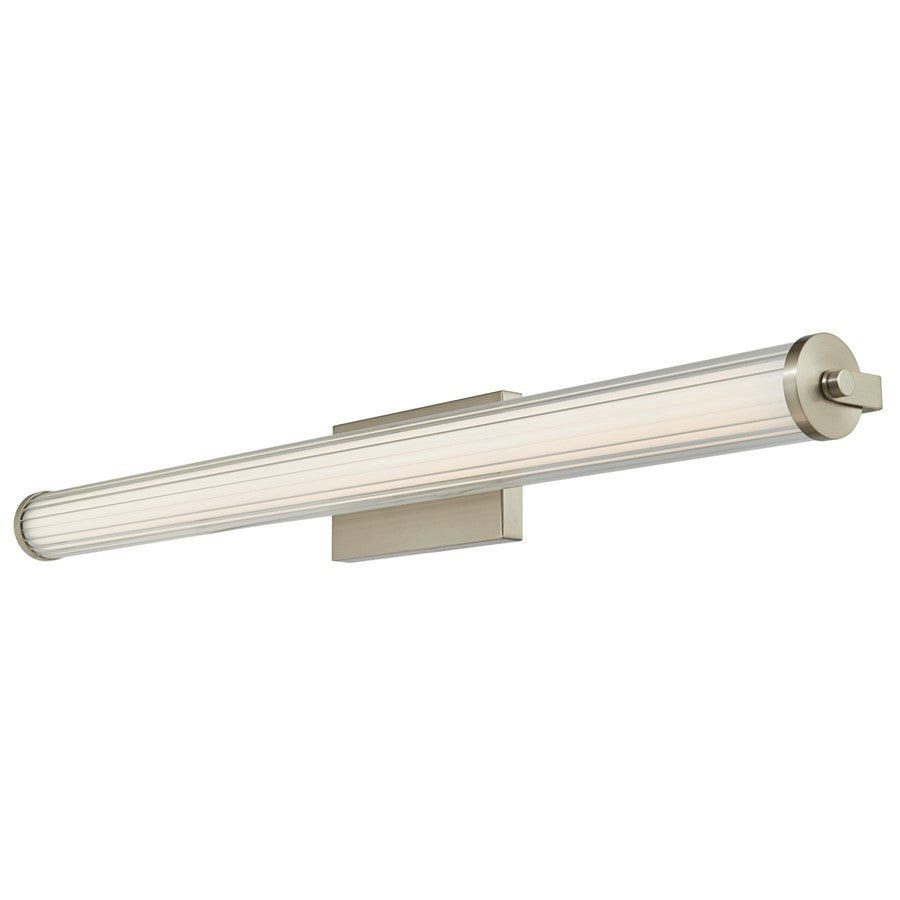 Abra Lighting Macie 1 Light 36" Fluted Clear Glass Vanity, Nickel