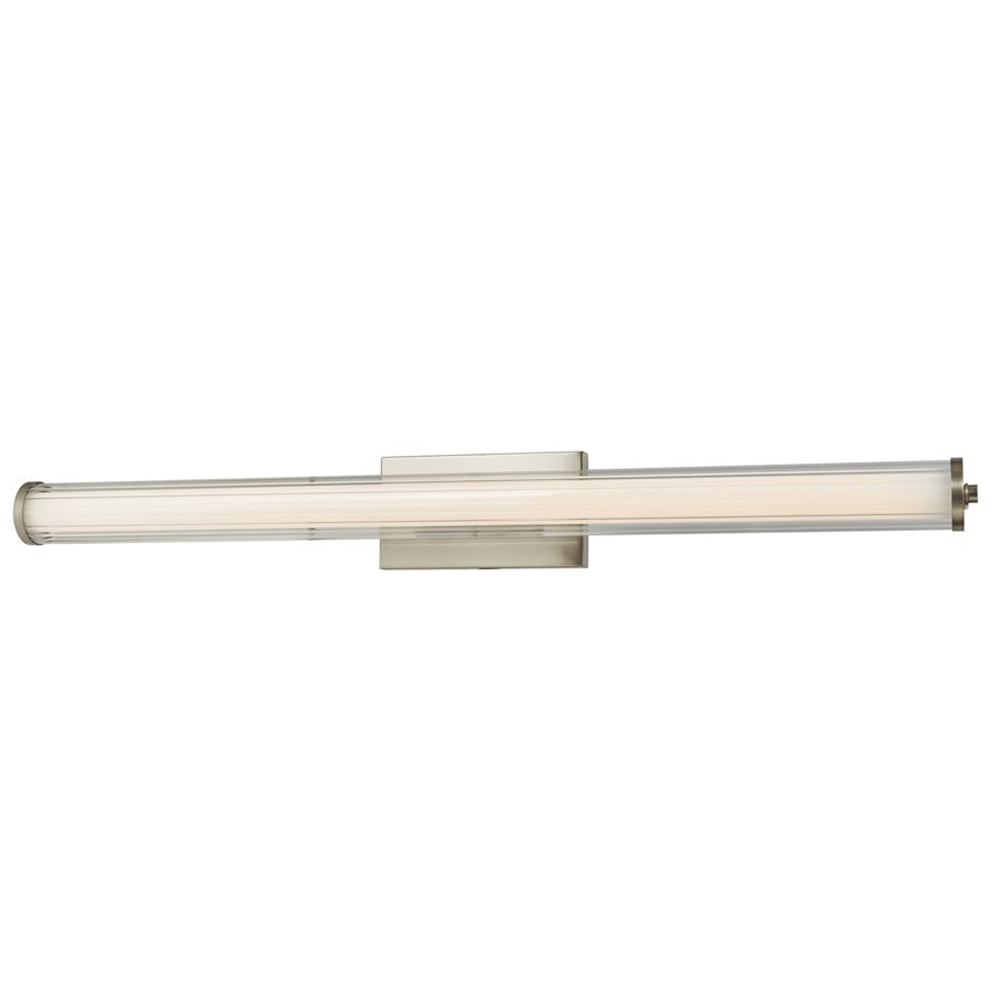 Abra Lighting Macie 1 Light 36" Fluted Clear Glass Vanity, Nickel