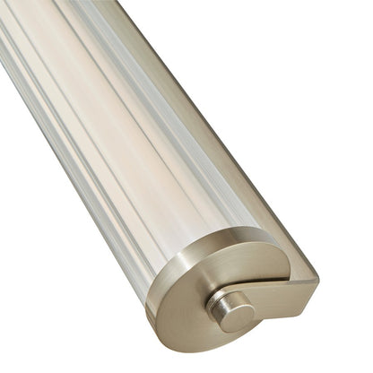 Abra Lighting Macie 1 Light 36" Fluted Clear Glass Vanity, Nickel