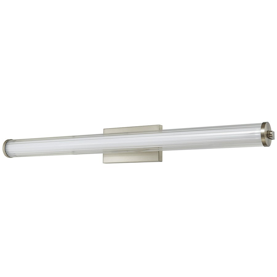 Abra Lighting Macie 1 Light 36" Fluted Clear Glass Vanity, Nickel