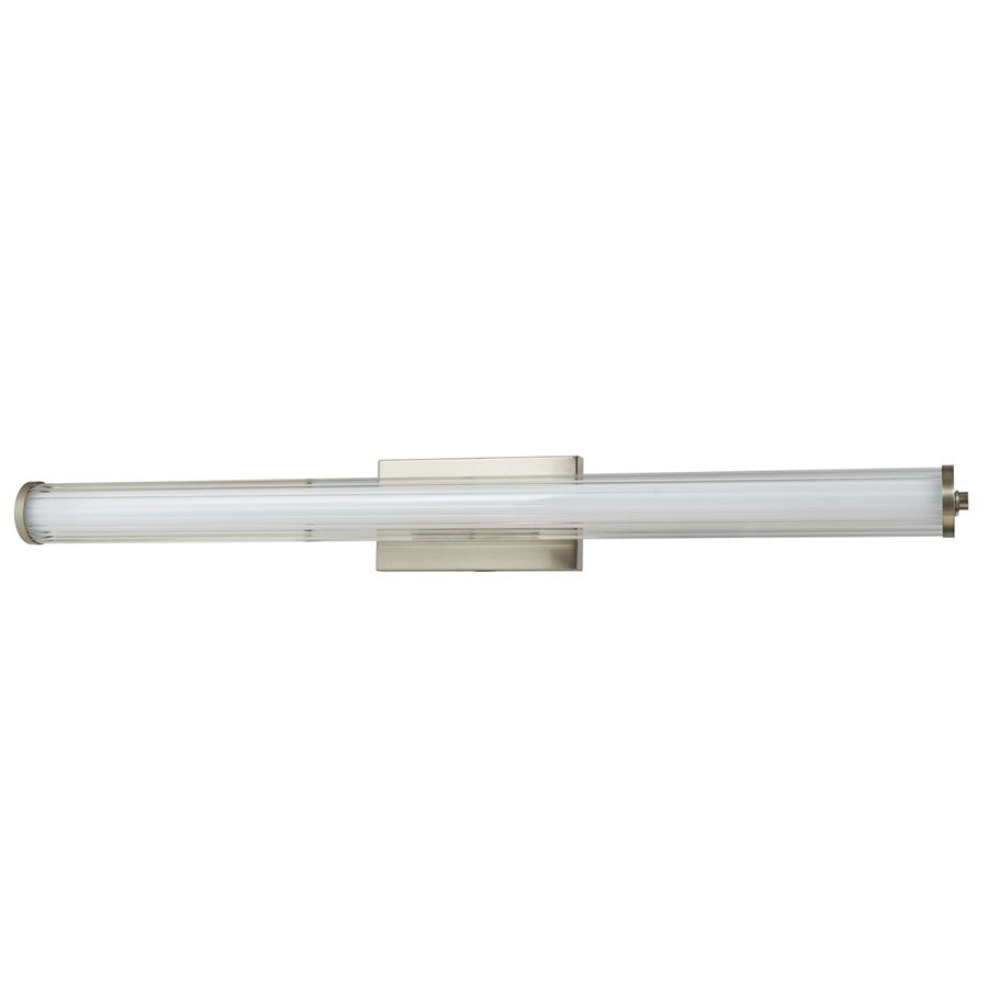 Abra Lighting Macie 1 Light 36" Fluted Clear Glass Vanity, Nickel
