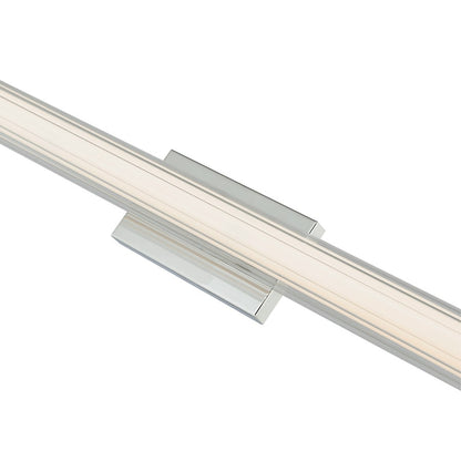 Abra Lighting Macie 1 Light 36" Fluted Clear Glass Vanity, Chrome