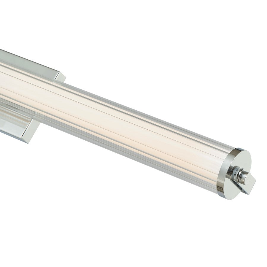 Abra Lighting Macie 1 Light 36" Fluted Clear Glass Vanity, Chrome